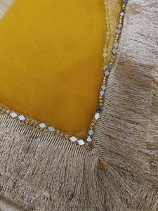 Yellow Dupatta with Tassel Fringe