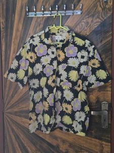 H&M Floral Print Short-Sleeve Resort Shirt