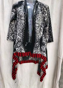 I. Stylish Women's Printed Open Front Cardigan