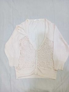 Lace Accent Cardigan