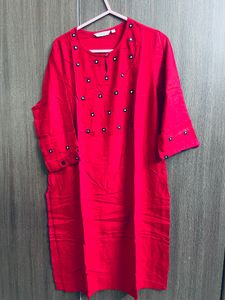 max brand red kurti for sale