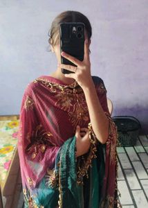 Embroidered Silk Saree