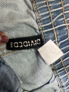 Blue Denim Cargo Pants