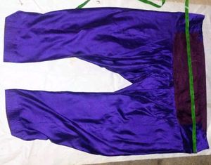 Vibrant Purple Silk Palazzo Pants