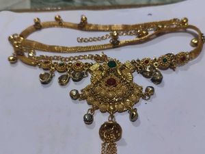 Elegant Gold Kamarbandh Belt with gungru