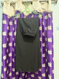 Embroidered Black Kurta Set