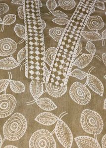 Olive Green Printed Kurta Set with Dupatta