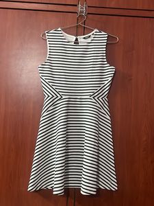 Striped Fit & Flare Dress