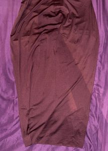 Elegant Ruched wine Skirt