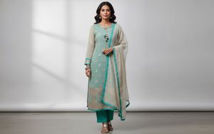 Elegant Mint Green Kurta Set with Dupatta