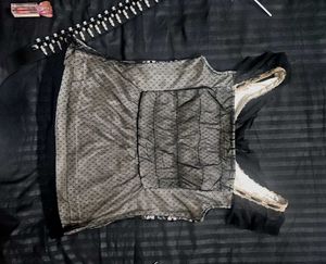 VINTAGE BABYDOLL Sheer Black Lace Top