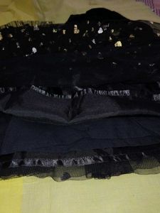 baby party gown with shimmer net outside