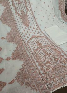 elegant jaamdani cotton weaving suit