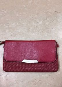 Red Woven Clutch