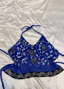 Blue Y2K Top