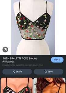 I. Sheer Floral Embroidered Bralette
