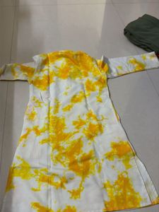 yellow Kurtha for festive