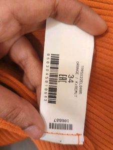 Trendyol Chic Orange One-Shoulder Dress (M)