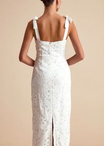 White lace bow dress with tags