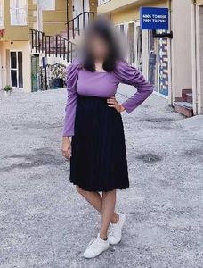 Black Pleated Midi Skirt