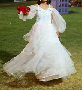 Fairy-tale White Party Wear Gown (Excellent Condit