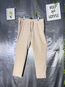 Comfortable Beige Linen Blend Pants