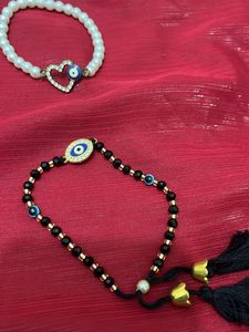 Evil Eye Adjustable Band In White Or Black