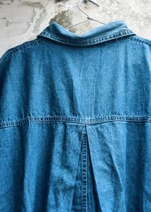 Oversized Denim Shirt Dress
