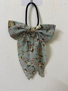 Floral Bow Hair Ties set of 2