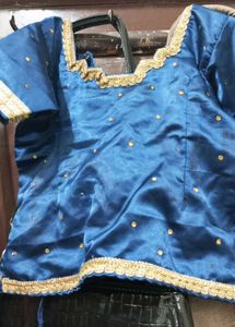Embroidered Blue Ethnic Set