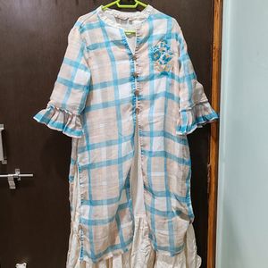 Cotton Blend Anarkali Shut