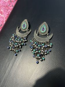Boho Chandelier Earrings with Beads