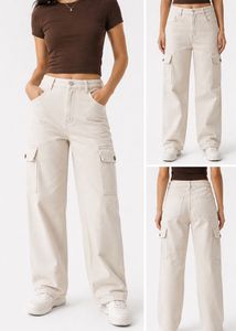 off white color cargo denim
