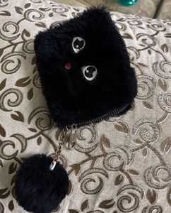 Trendy Fur Material Small Wallet