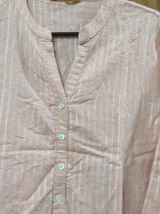 Elegant Pink Striped Kurta