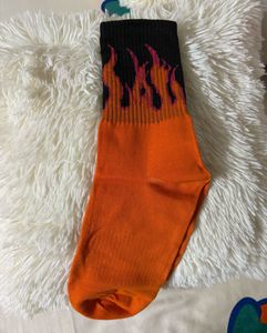 Fire Flame Pattern Crew Socks