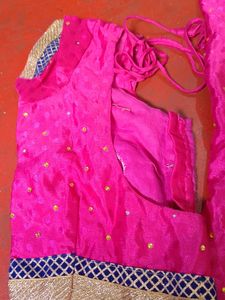Beautiful Pink Colour Lehenga With Saree