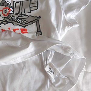 White Hello kitty "Office Lady" Graphic T-Shirt