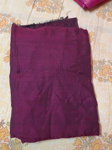 Deep Plum khadi cotton Saree
