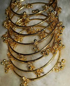 Kashmiri Golden Ghunghroo Bangles ✨