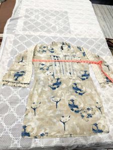Stylish branded Printed Kurta with Tassels