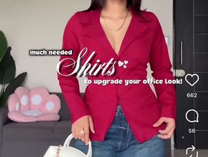 off duty red office shirt