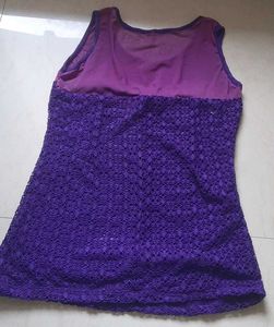 Purple Lace Sheer Top( with invisible flaws)