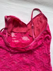 Vibrant Pink Lace Nightie &amp; Thong Set