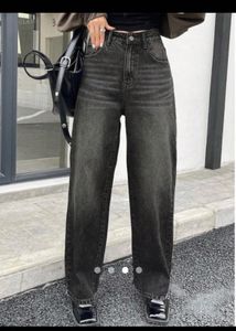 CHARCOAL DENIM WIDE LEG JEANS 👖