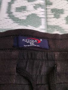 Fizzique Premium Black Track Pants - Size 5XL