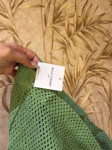 Green Knit Shirt &amp; Shorts Co-ord