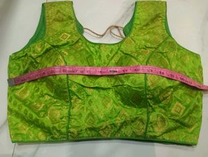 Green Brocade Blouse