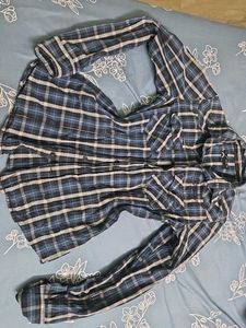 Blue Plaid Long Sleeve Shirt