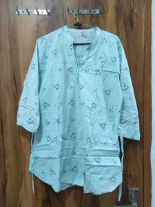 Light Blue Printed Kurta
